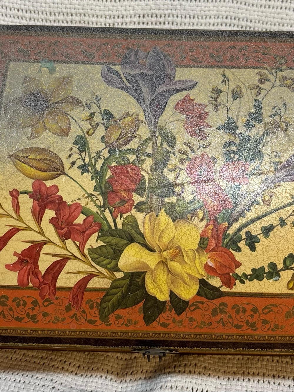 French Style Wooden Floral Trinket Box